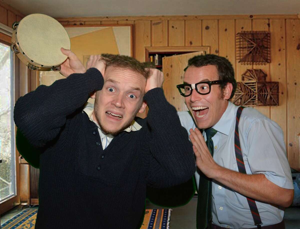Mike Sims and James Monaghan appear in the Texas Repertory Theatre's production of "The Nerd."