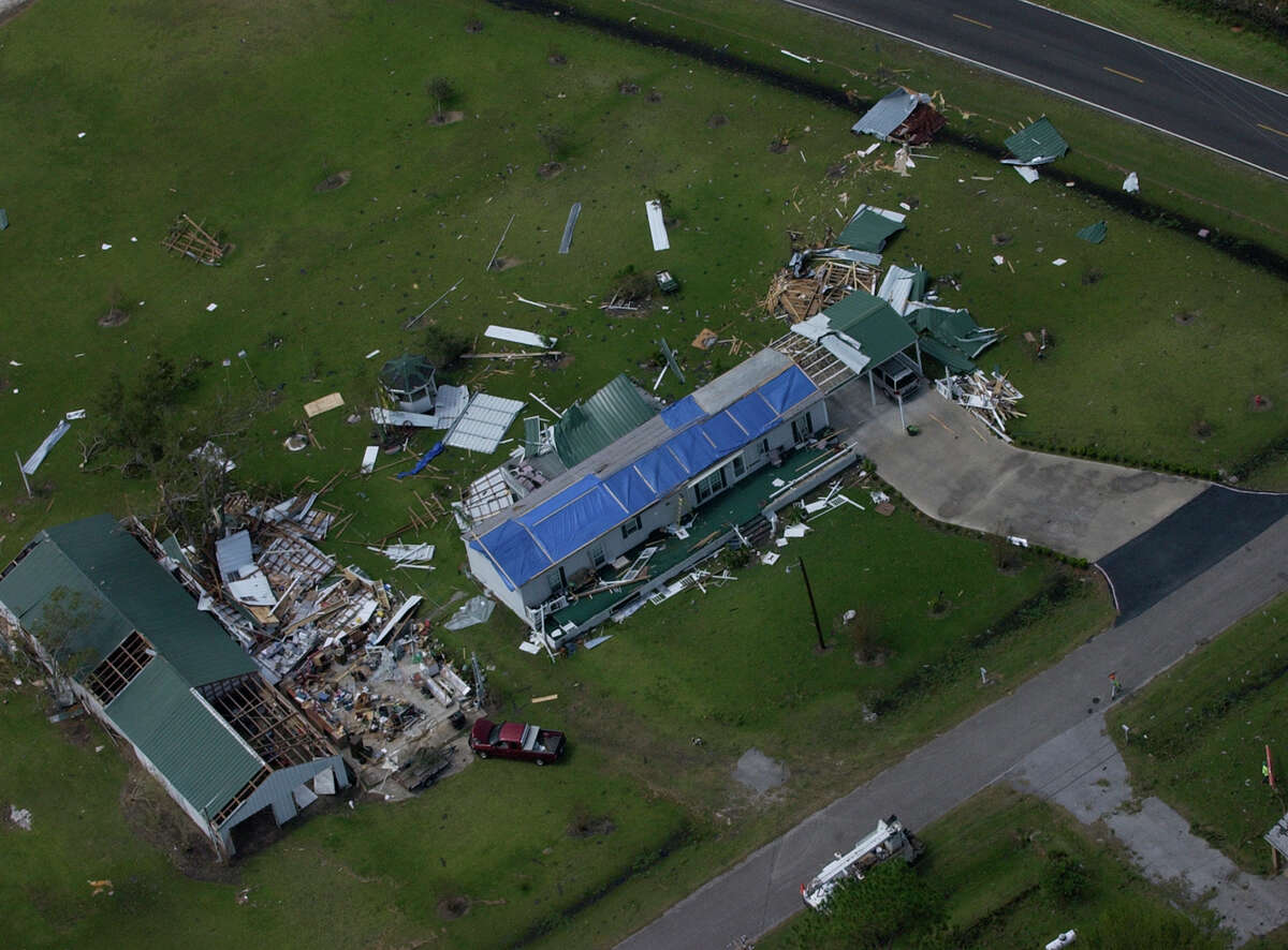 Aerial photos of Hurricane Ike damage