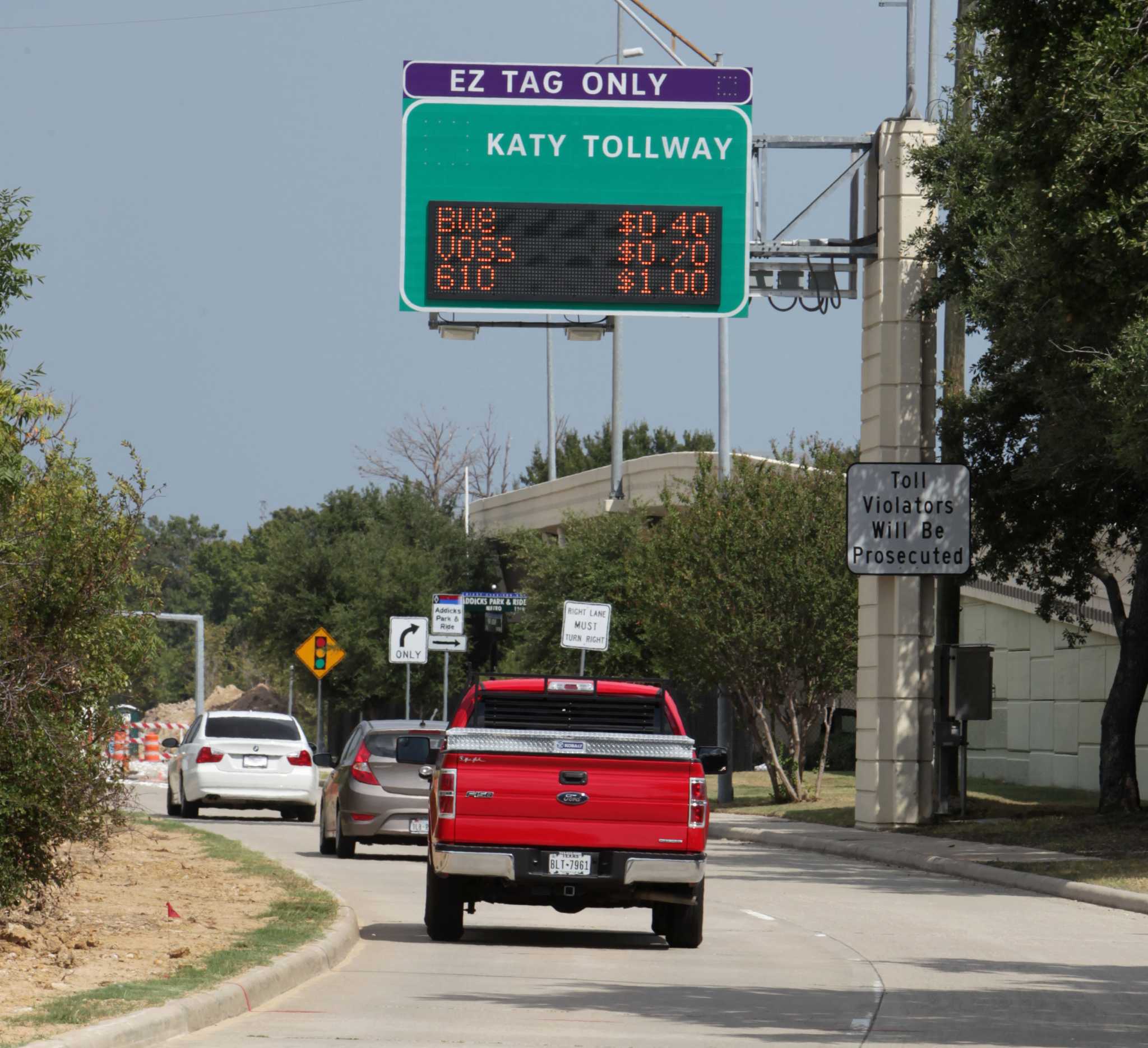 Tolls rising to take some out of Katy lanes