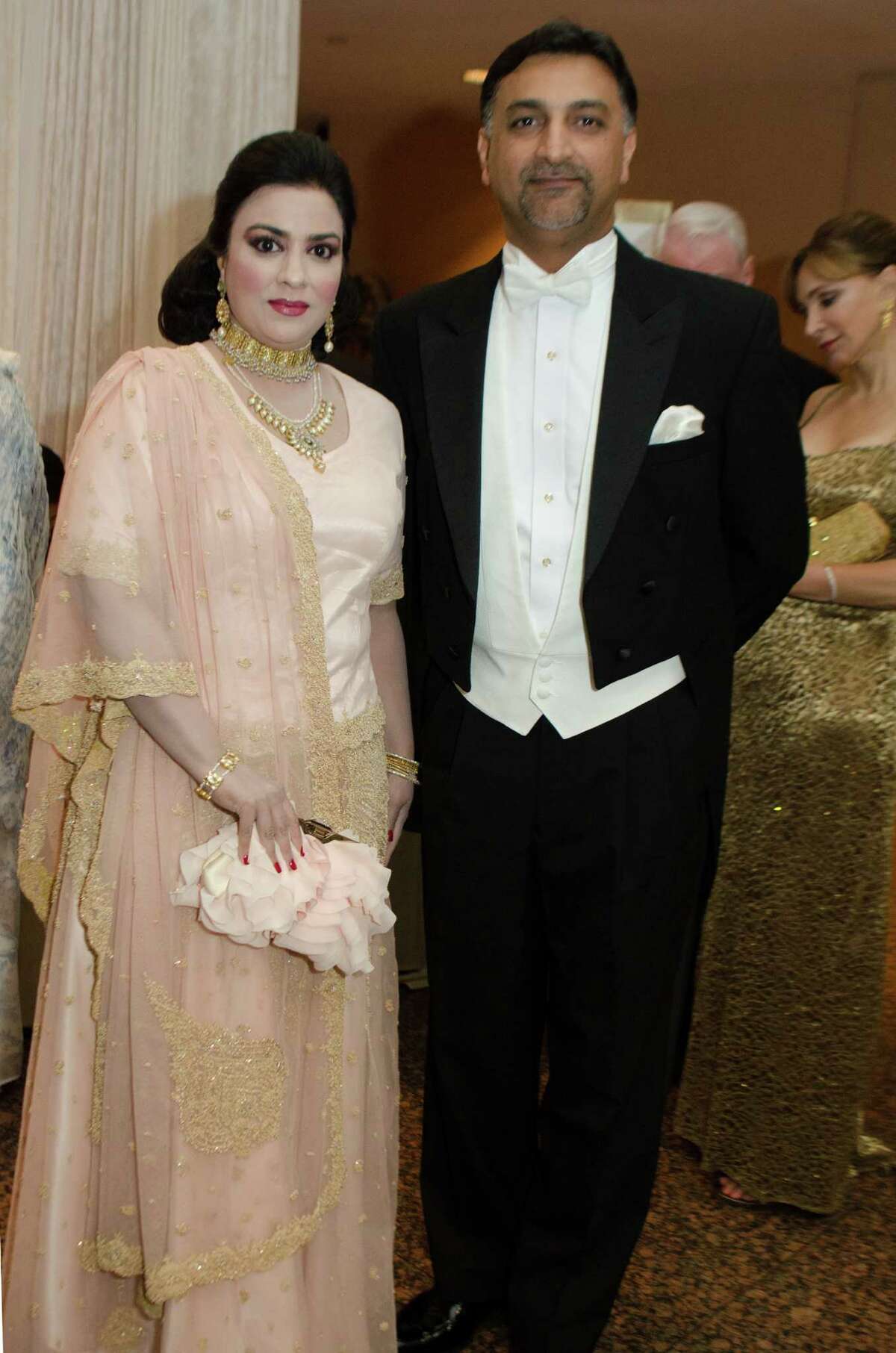 Maha and Omar Khan at the Inaugural Audrey Hepburn Society Ball benefiting UNICEF on Friday, September 6, 2013, at the Wortham Theater in Houston, TX.