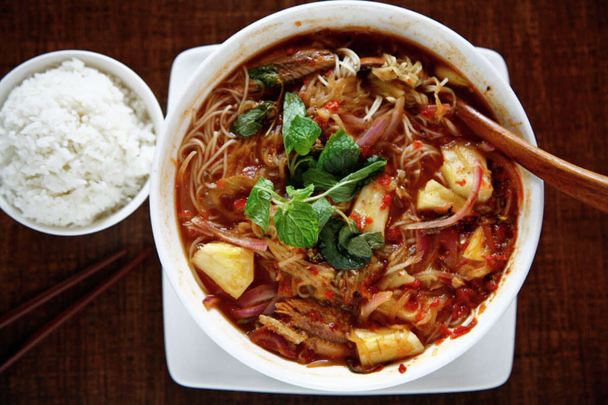 Penang Assam Laksa noodle soup  