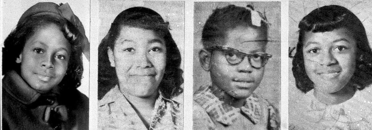 Denise McNair, 11; Carole Robertson, 14; Addie Mae Collins, 14; and Cynthia Wesley, 14; from left where killed on Sept. 15, 1963 when KKK members in Birmingham, Alabama used dynamite to bomb the 16th Street Baptist Church just as Sunday School was beginning.