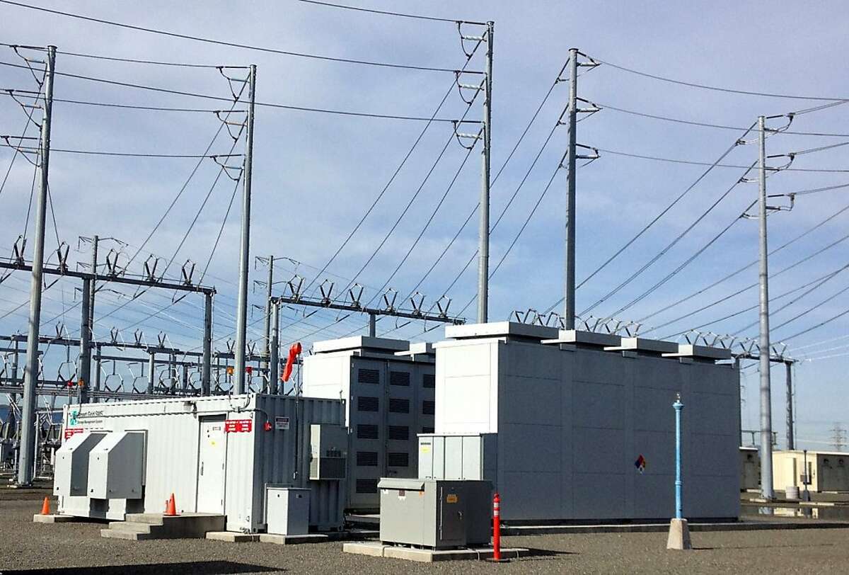 A battery system at a PG&E substation near Vacaville can supply enough electricity for 1,500 homes.