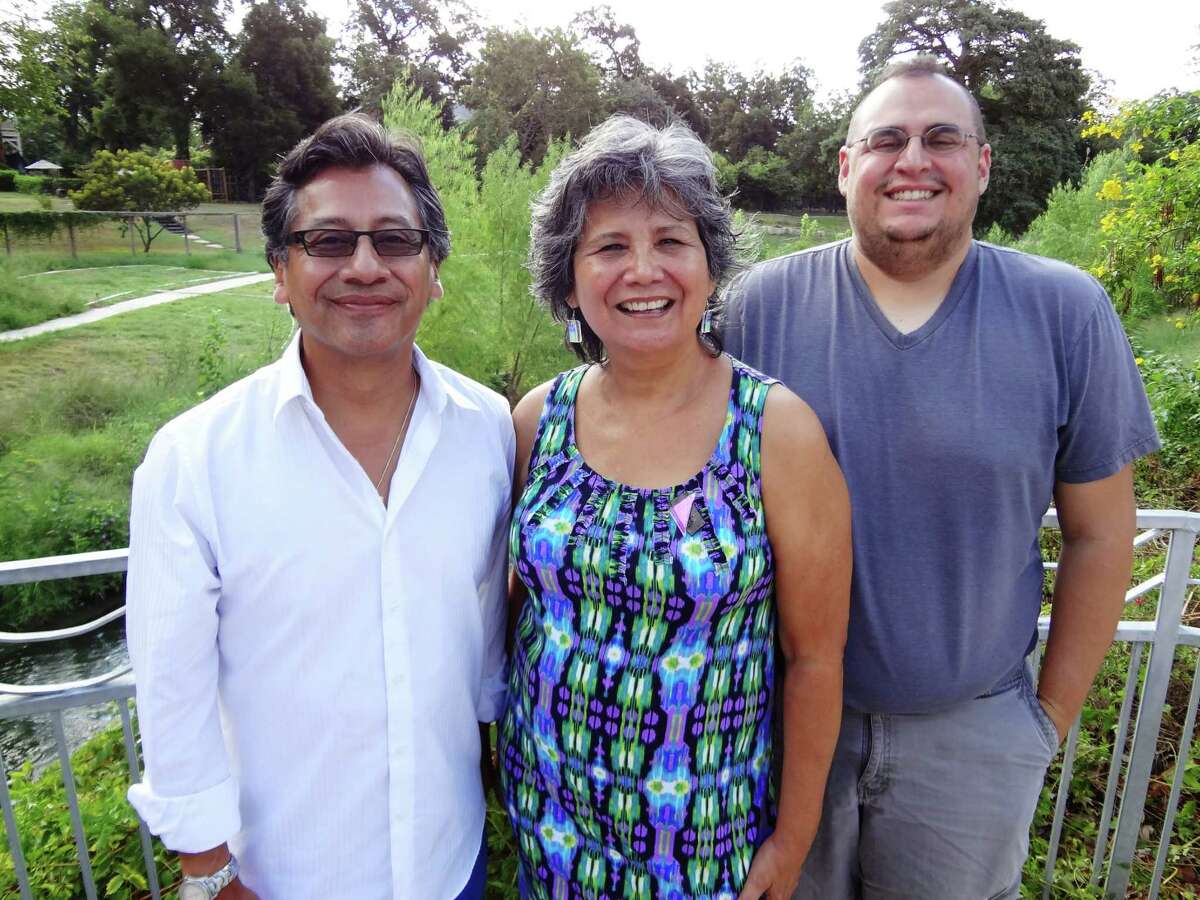 Project designer Kaye Cruz, writer Barbara Renaud Gonzalez and producer/designer Joey Lopez were part of a team of artists who created a 26-page enhanced e-book on the life of voting rights activist Willie Velasquez.