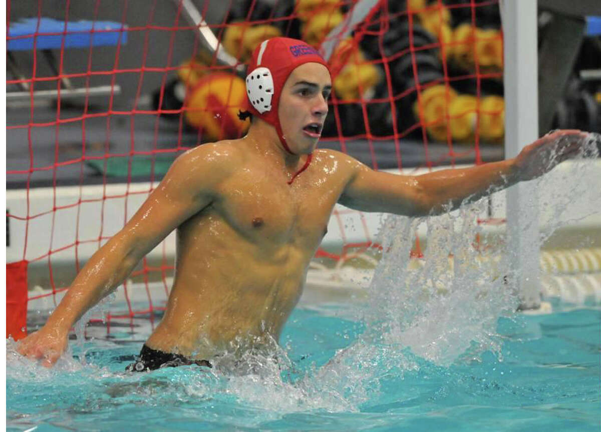 Steven Michaud of the Greenwich High water polo team. September 2013.
