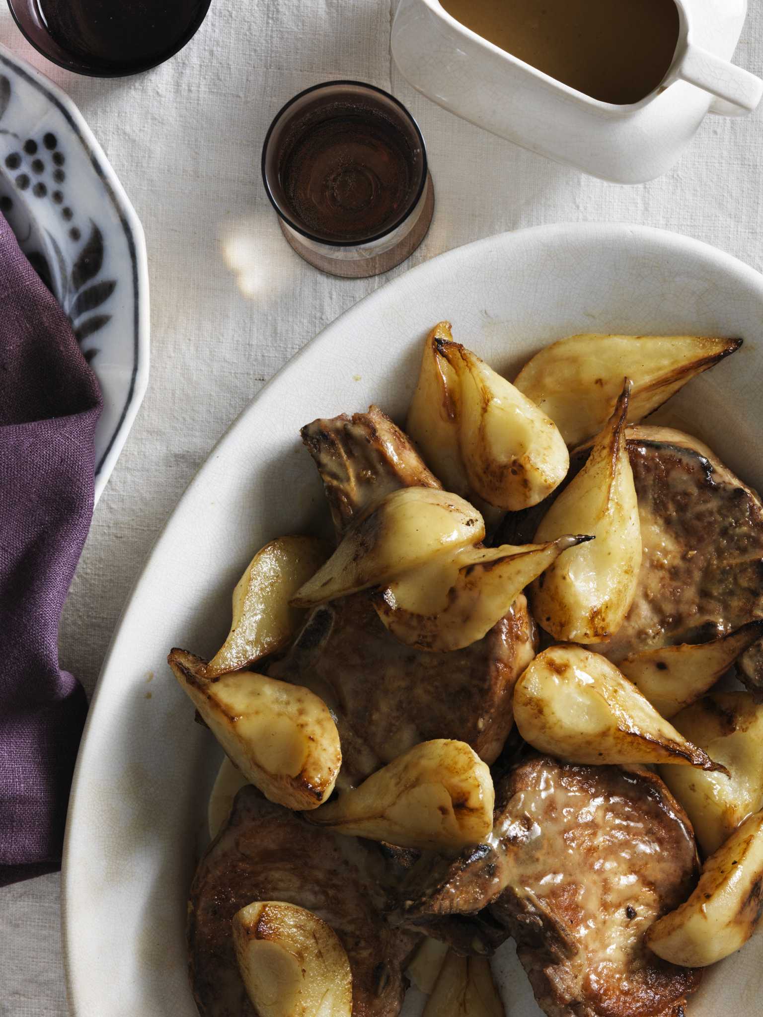 PanSeared Pork Chops With Rosemary and Pears