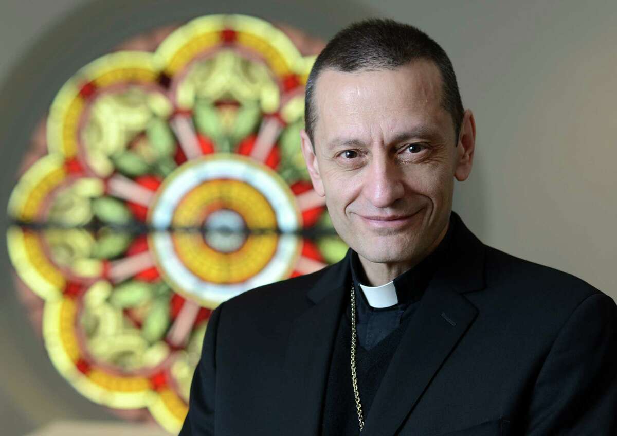 Bishop Frank Caggiano will be installed as the new bishop of the Roman Catholic Diocese of Bridgeport, Conn. in a Mass Thursday, Sept. 19, 2013. The position has been vacant since Bishop William Lori was appointed to the Archdiocese of Baltimore in March 2012.