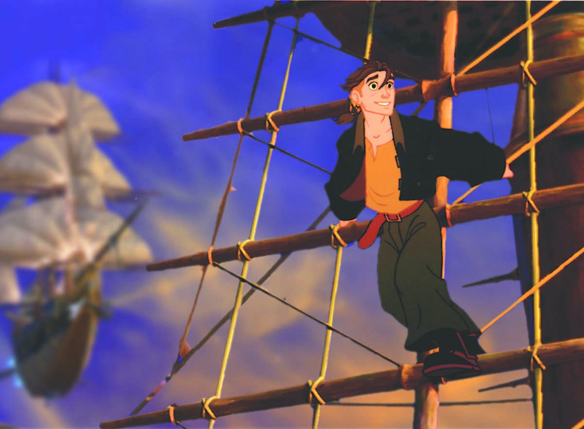 Jim Hawkins shows the makings of a fine spacer when John Silver, a cyborg with a hidden agenda, takes him under his wing in "Treasure Planet." Several movies have been inspired by the classic novel "Treasure Island" penned by Scottish author Robert Louis Stevenson.