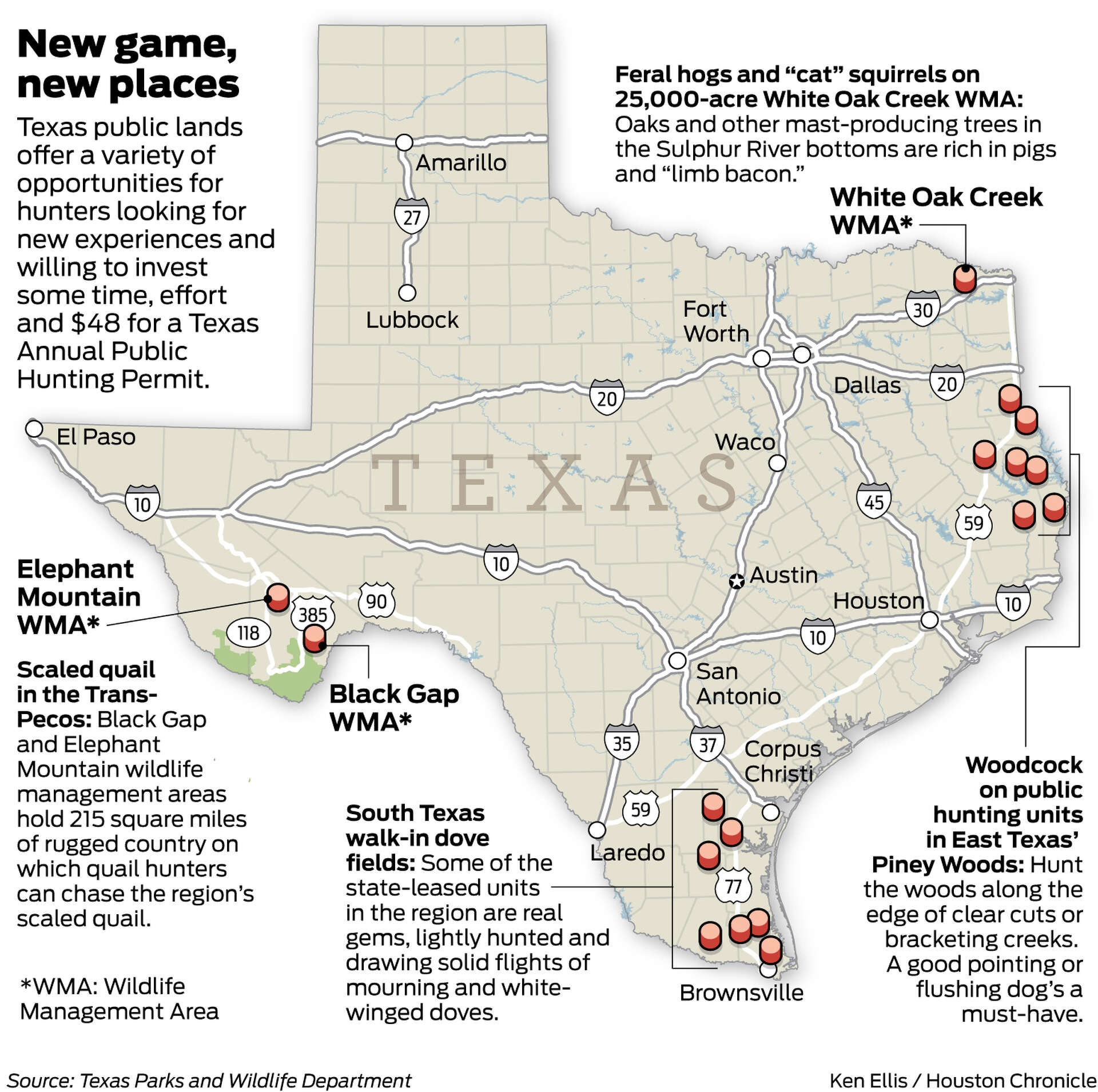 Texas Hunting Rregionm Map Changing location can be right move for hunters