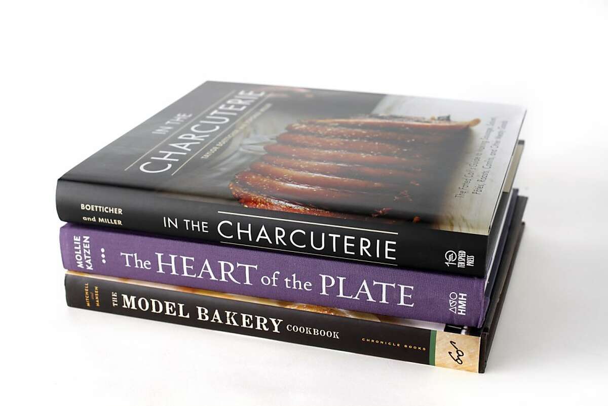 Three cookbooks: 1) In The Charcuterie, by Taylor Boetticher and Toponia Miller 2) The Heart of the Plate, by Mollie Katzen 3) The Model Bakery Cookbook, by Karen Mitchell and Sarah Mitchell Hansen as seen in San Francisco, California, on Wednesday September 18, 2013.