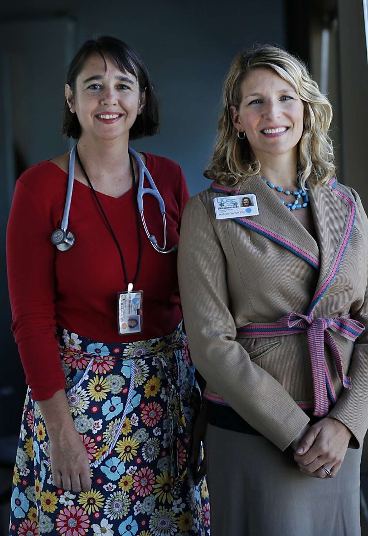 Director Sara Buckelew, MD, left, and Chief Nutritionist of the Adolescent Eating Disorders Clinic Andrea Garber, PhD, pictured September 18, 2013 at the Adolescent Eating Disorders Clinic at UCSF Benioff Children?•s Hospital in San Francisco, Calif.