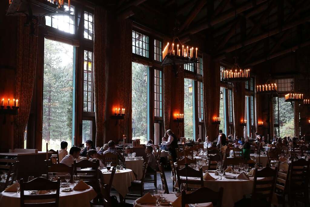 <b>Enjoy a meal at the Majestic Yosemite Hotel Dining Room</b> <div><b><br /></b> <div>After a day in the snow, enjoy a meal at Majestic Yosemite Hotel Dining Room. The cathedral-style restaurant has 34 foot high ceilings, stone walls, and is</div> </div>