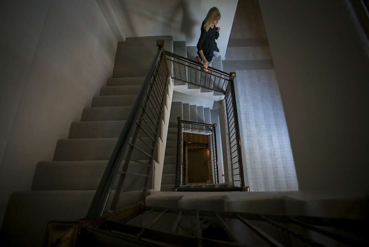 The staircase in the Park Lane, a Nob Hill apartment building on September 19th 2013. Apartments in the building will soon go on sale making the building one of the most expensive TICs in the city.