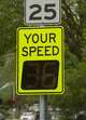 A sign displays a motorist's speed on Thursday, March 28, 2013, in Berkeley, Calif.