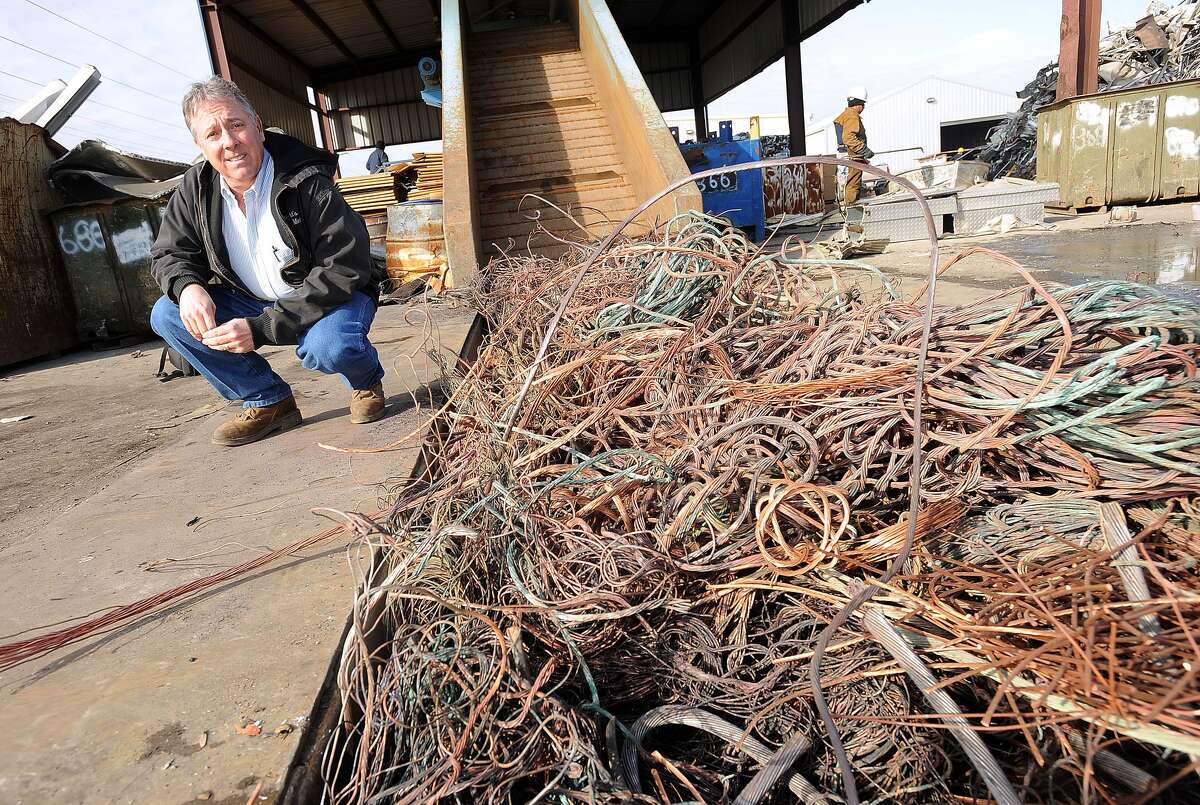 The high cost of scrap metals has materials like copper being stolen from churches and business in recent months. Scrap metal dealer Mel Wright, shown, reports material that he believes to be stolen. Guiseppe Barranco/The Enterprise