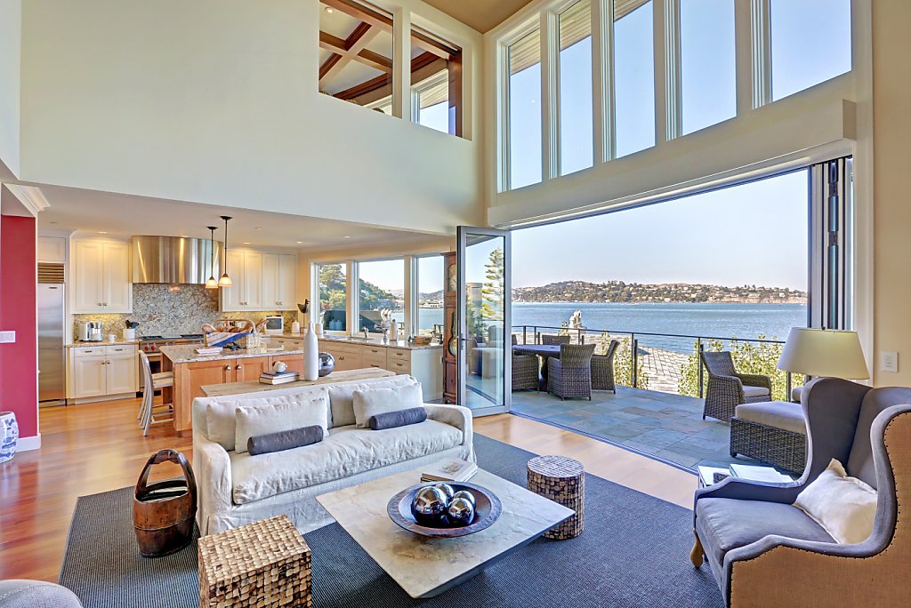 Remodeled Sausalito home features beachfront access