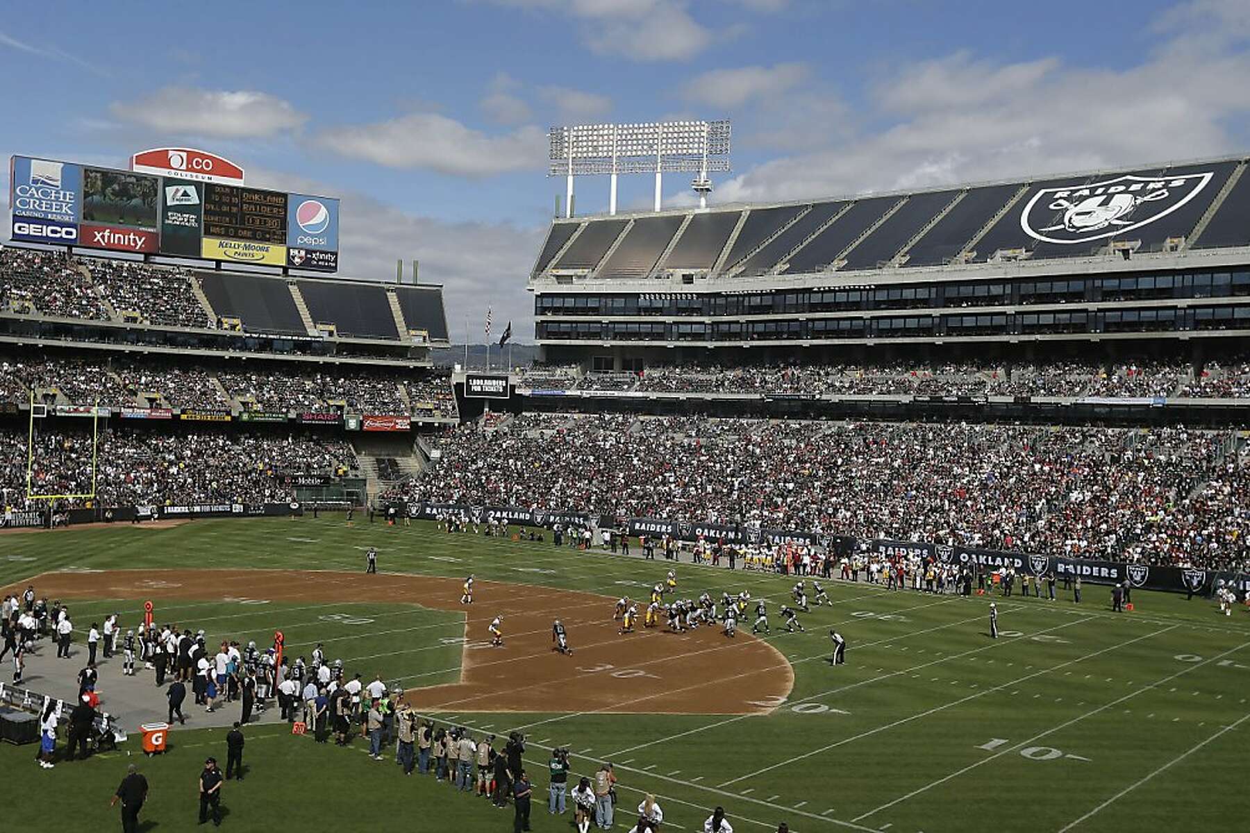 RingCentral Coliseum, Oakland Raiders football stadium - Stadiums of Pro  Football