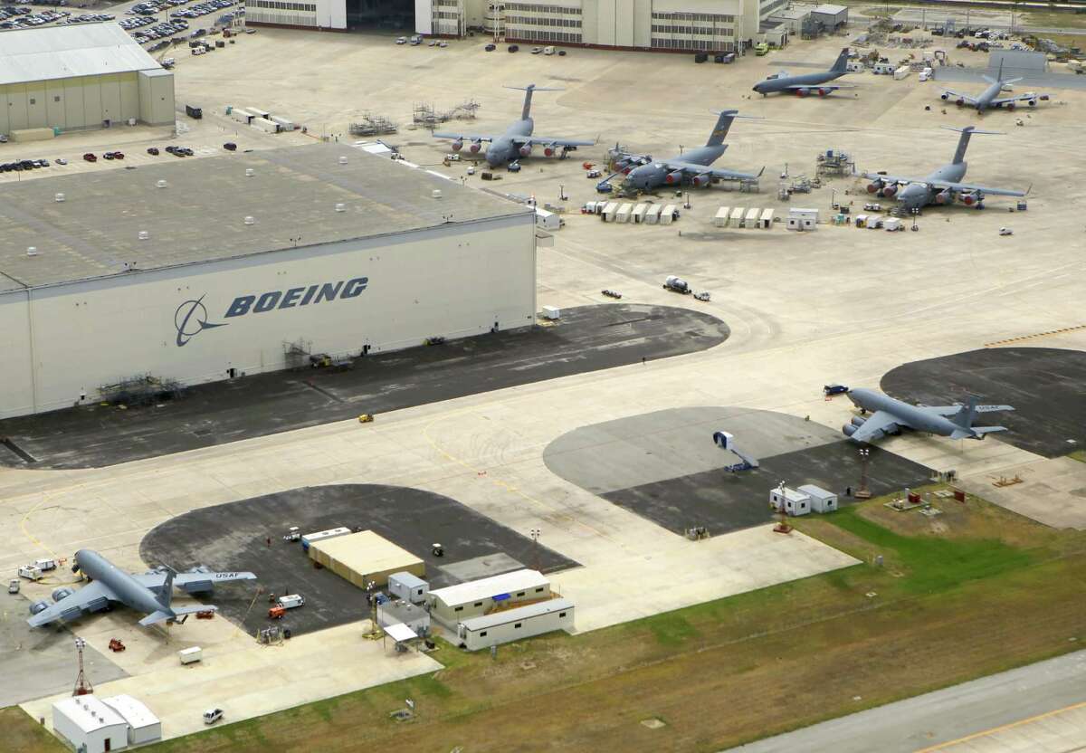 The Boeing facility at the former Kelly Air Force Base is seen in this July 1, 2011, aerial picture.