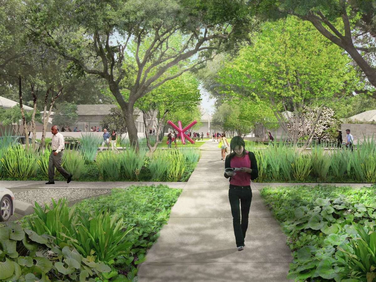 On Oct. 9, 2013, the Menil Collection unveiled the vision for how it will welcome visitors into its 30-acre campus in the heart of Houston, with shaded walkways and lush beds of indigenous plants leading past a new caf toward the renowned main museum building. The design the first to be revealed from the distinguished firm of Michael Van Valkenburgh Associates shows how the Menil will transform what is now the asphalt expanse of a parking lot into a campus gateway that begins at West Alabama Street. Incorporated into the entry sequence as an integral part of the Menil s vision will be a caf building, created as a meeting place between the campus and the Houston community. Designed by the award-winning Houston firm of Stern and Bucek Architects, the caf will be operated by noted restaurateur Greg Martin.