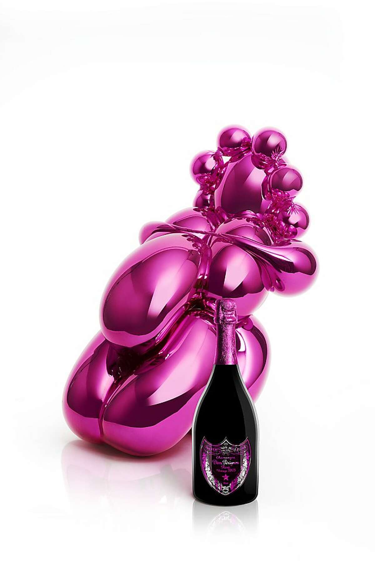 Several hundreds "Balloon Venus for Dom Perignon" sculptures by Jeff Koons are being created in connection with the Sept. 2013 release of the Dom Perignon Rose Vintage 2003. The sculpture, which comes apart to allow the rose to be nestled inside it, sells for about $20,000, and is available at www.domperignon.com/limitededition.