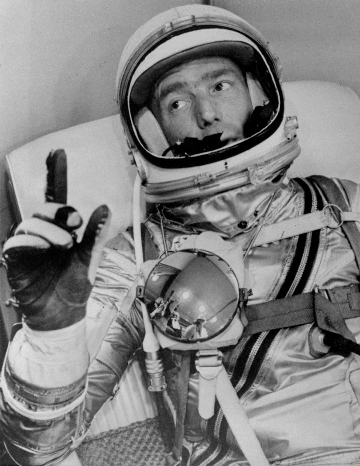 Astronaut Scott Carpenter on his way to being the second American in orbit at Cape Canaveral, Fla., May 24, 1962. He was a pioneer of space and the oceans.