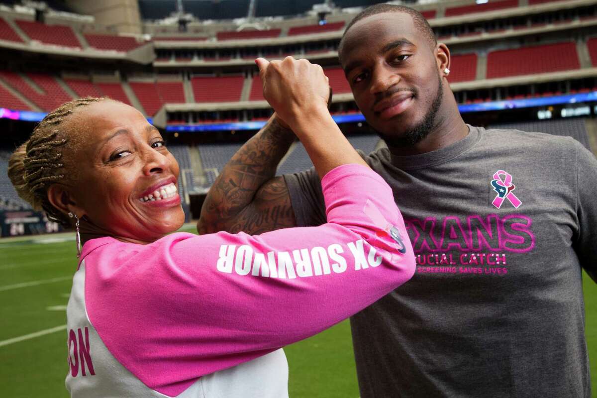 Texans cornerback's mother a two-time survivor of breast cancer