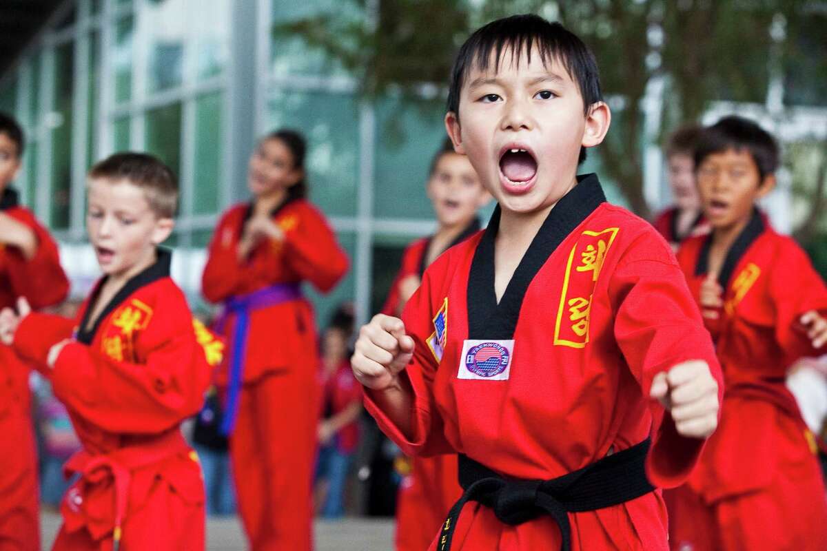 Nathaniel Lam shows off his self-defense skills at a past Korean Festival.