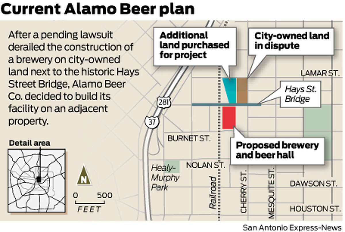After a pending lawsuit derailed the construction of a brewery on city-owned land next to the historic Hays Street Bridge, Alamo Beer Co. decided to build its facility on an adjacent property.