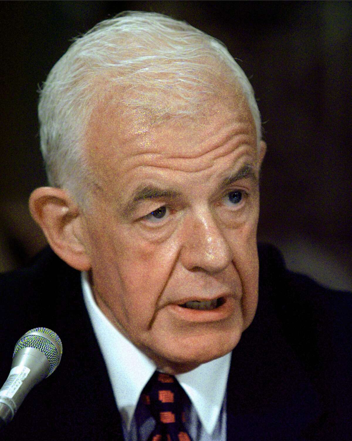 FILE - In this Sept. 24, 1997 file photo, former House Speaker Tom Foley testifies on Capitol Hill before the Senate Foreign Relations Committee hearing on his nomination to become ambassador to Japan. Foley has died at the age of 84, according to House Democratic aides on Friday, Oct. 18, 2013, who spoke on condition of anonymity. Foley was a Washington state lawmaker who became the first speaker since the Civil War who failed to win re-election in his home district. He was U.S. ambassador to Japan for four years during the Clinton administration. But he spent the most time in the House, serving 30 years including more than five as speaker. (AP Photo/Joe Marquette, file) ORG XMIT: NY127