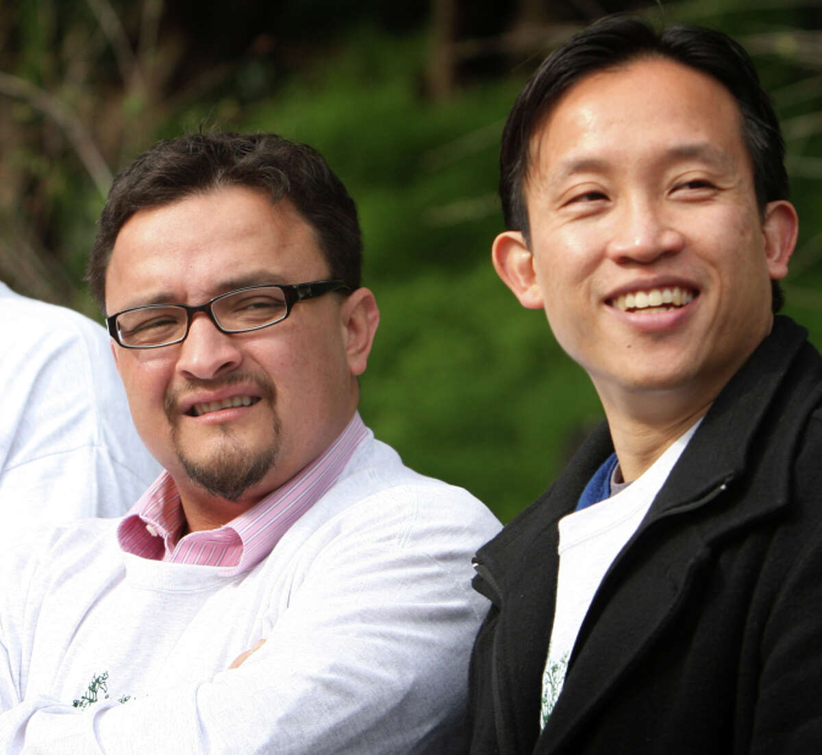 Combatants David Campos (left) and David Chiu have a whole lot in common.