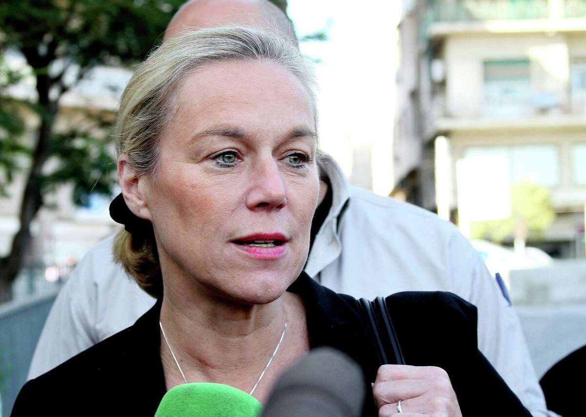 Sigrid Kaag, the head of the U.N. team charged with destroying Syria's chemical weapons, speaks with reporters in front of the Four Seasons hotel in Damascus, Syria, Tuesday, Oct. 22, 2013. The goal of the joint U.N. and Organization for the Prohibition of Chemical Weapons mission is to destroy Syria's chemical weapons stockpile, all chemical precursors, and the equipment to produce the deadly weapons by mid-2014. (AP Photo)