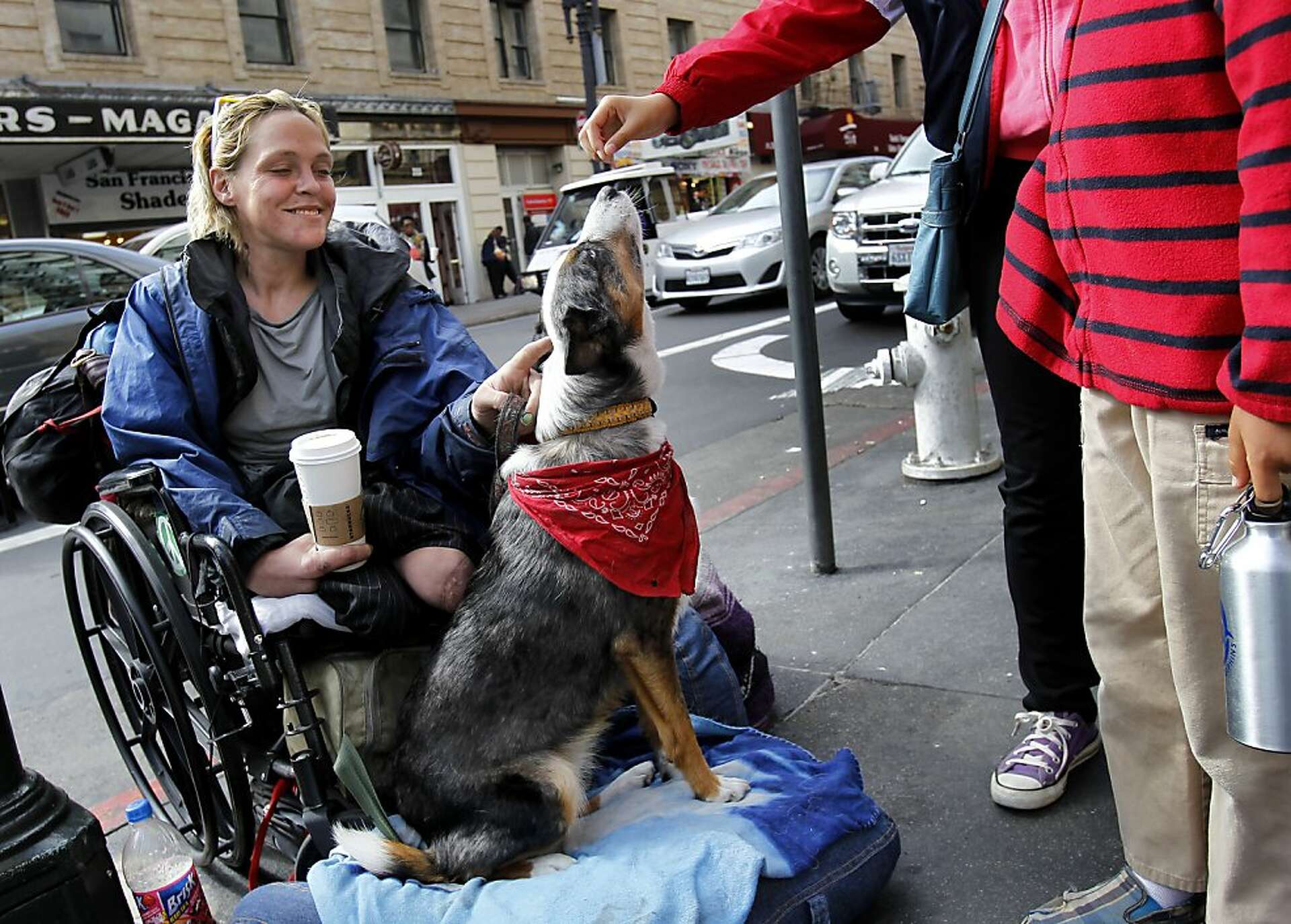 The city's panhandlers tell their own stories