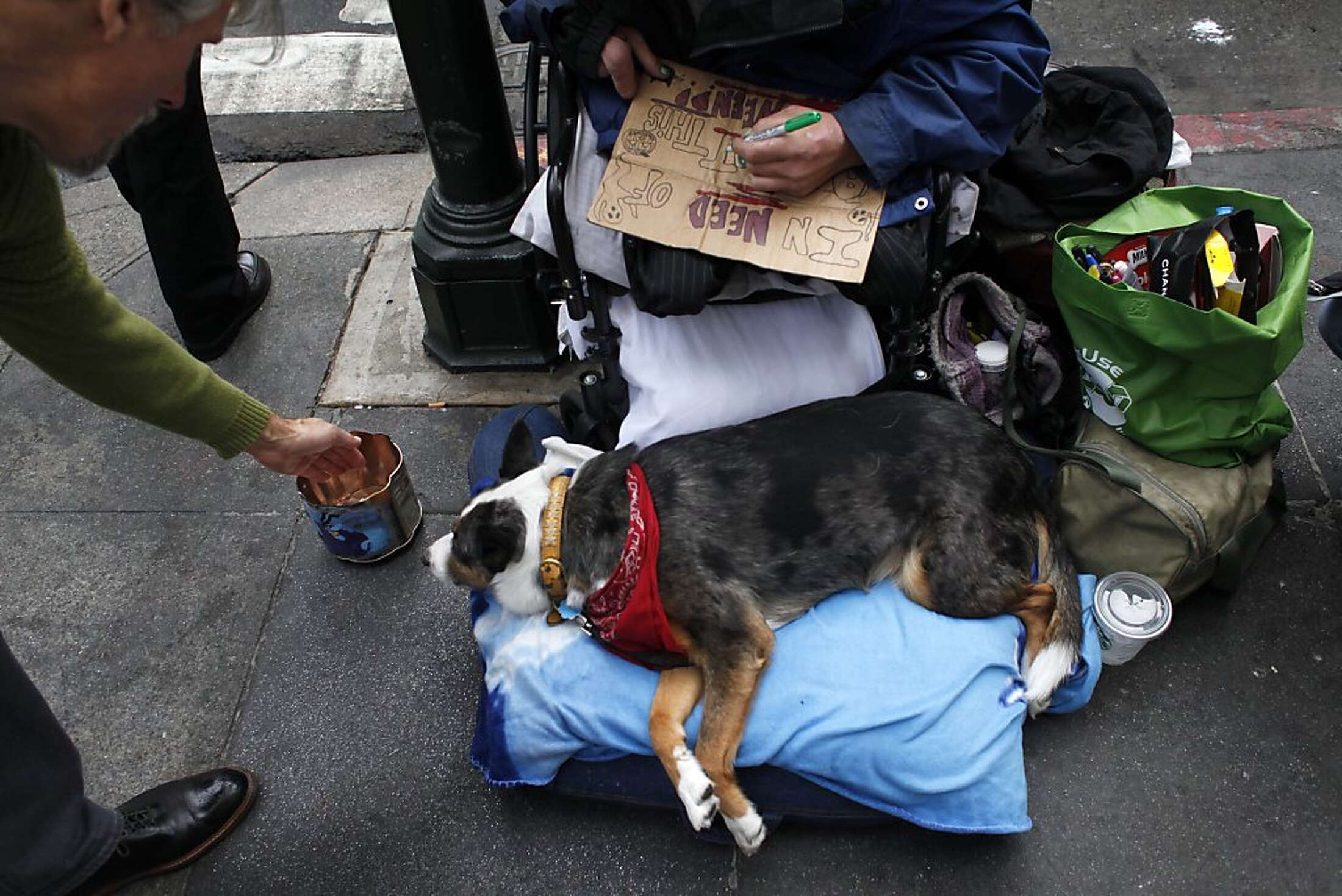 The city's panhandlers tell their own stories
