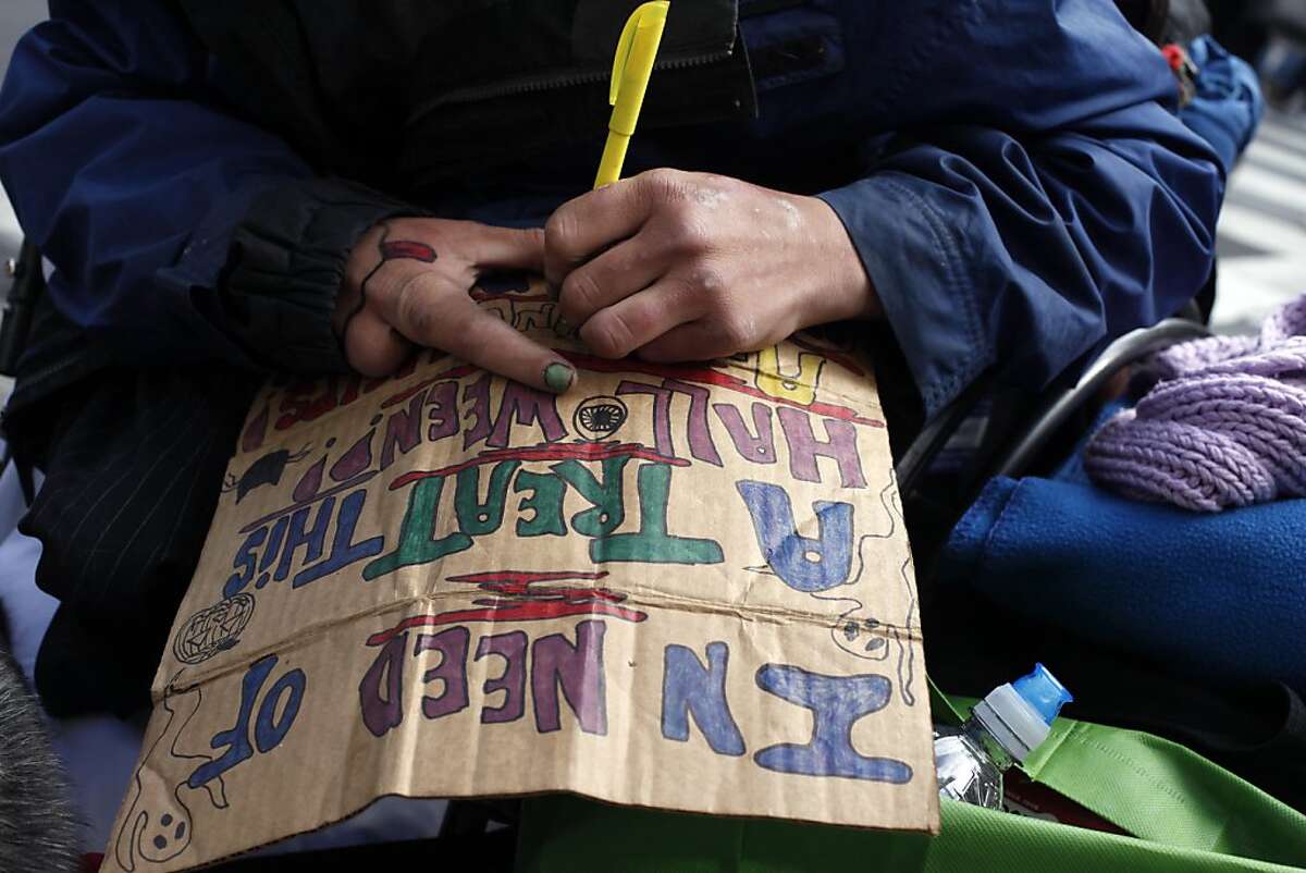 The city's panhandlers tell their own stories