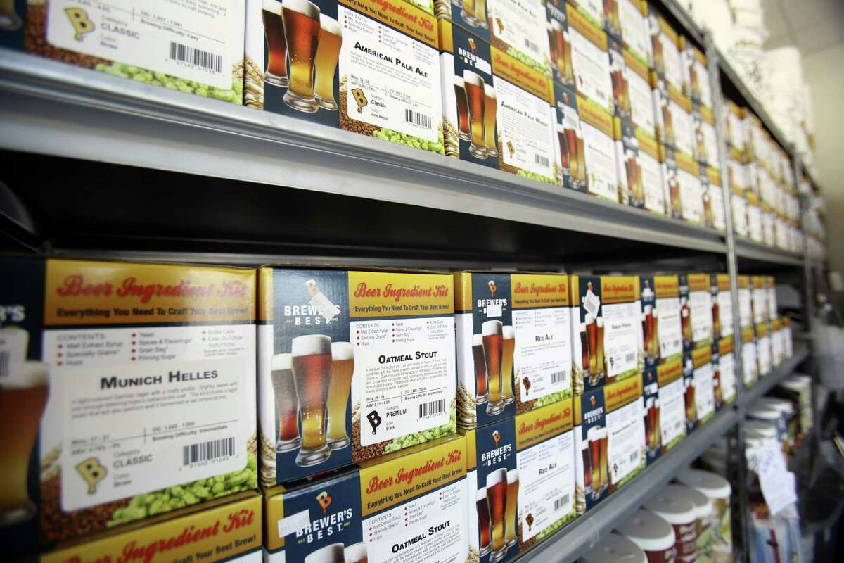 Beer Ingredients sit on a shelf at Homebrew Party. Homebrew Party opened a second store last year. The American Homebrewers Association released a survey, showing a 26 percent jump last year in revenues for homebrew shops.
