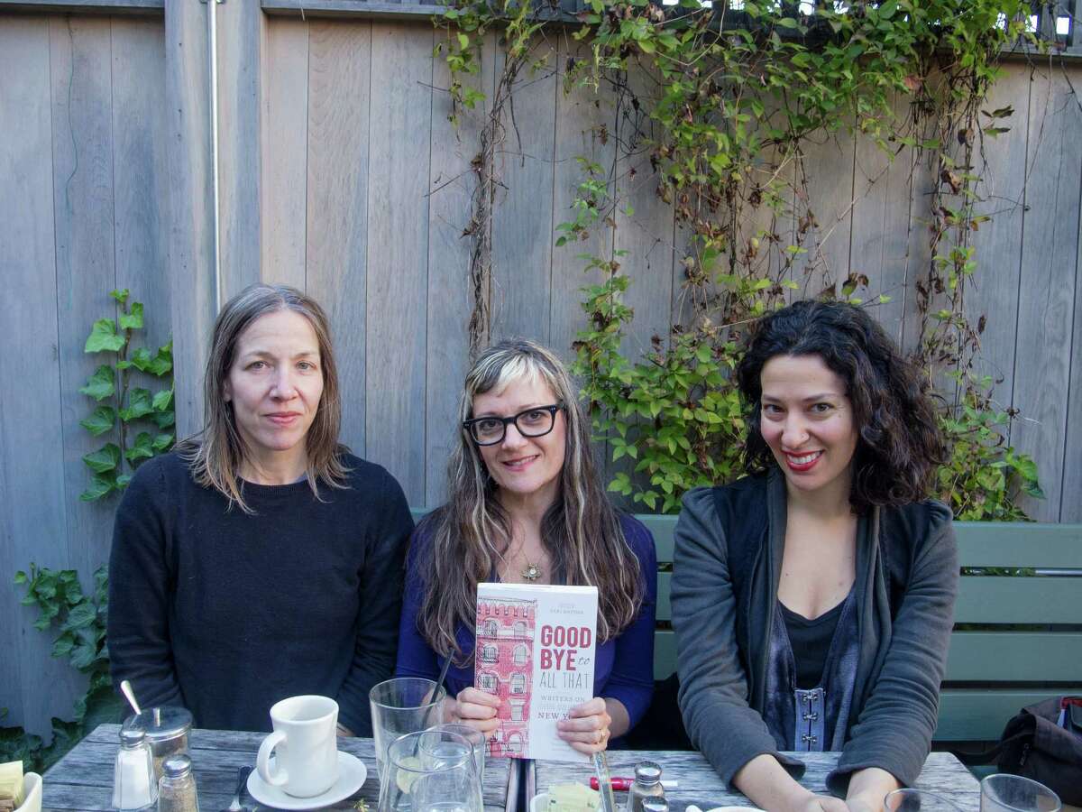Rebecca Wolff, Sari Botton, Elisa Albert in Hudson in October 2013. (Amy Griffin)
