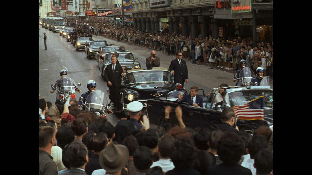 The National Geographic Channel takes us along for a ride with the Kennedys through downtown San Antonio on Nov. 21, 1963.