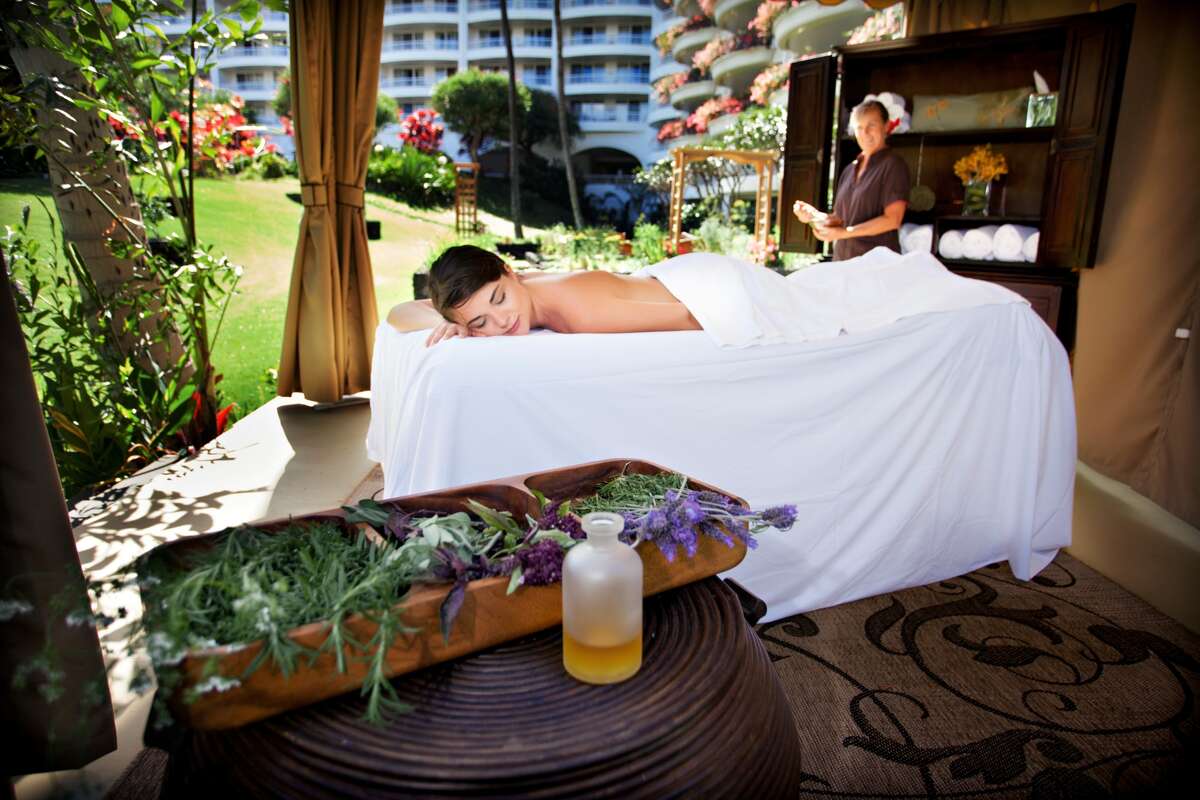 Willow Stream Spa, Fairmont Kea Lani:  The herb garden at Fairmont Kea Lani provides fresh ingredients, including traditional remedies, for body treatments in the adjacent garden cabana and other open-air spa sites on the resort, whose new Willow Stream Spa opens Dec. 23.