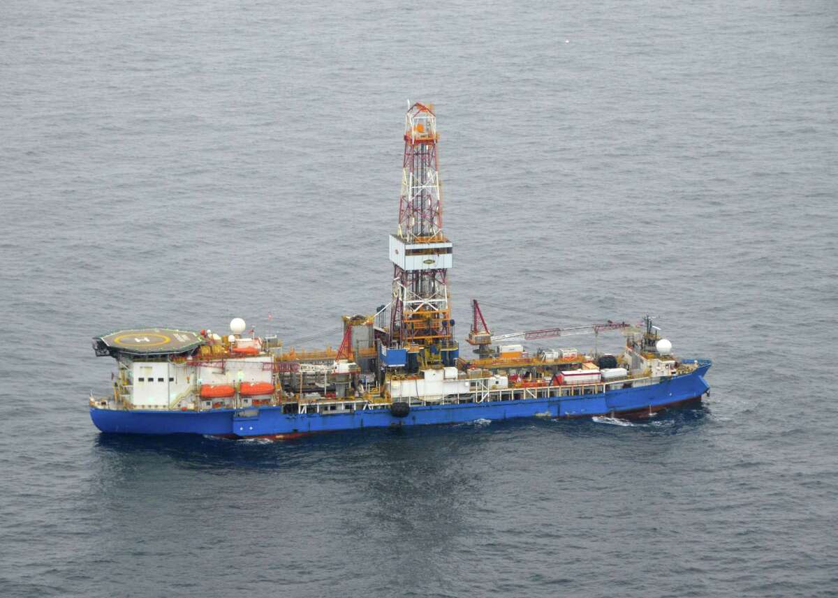 The drillship Noble Discoverer is boring a well in the Chukchi Sea north of Alaska, an area where Shell Oil plans to focus its Arctic operation.