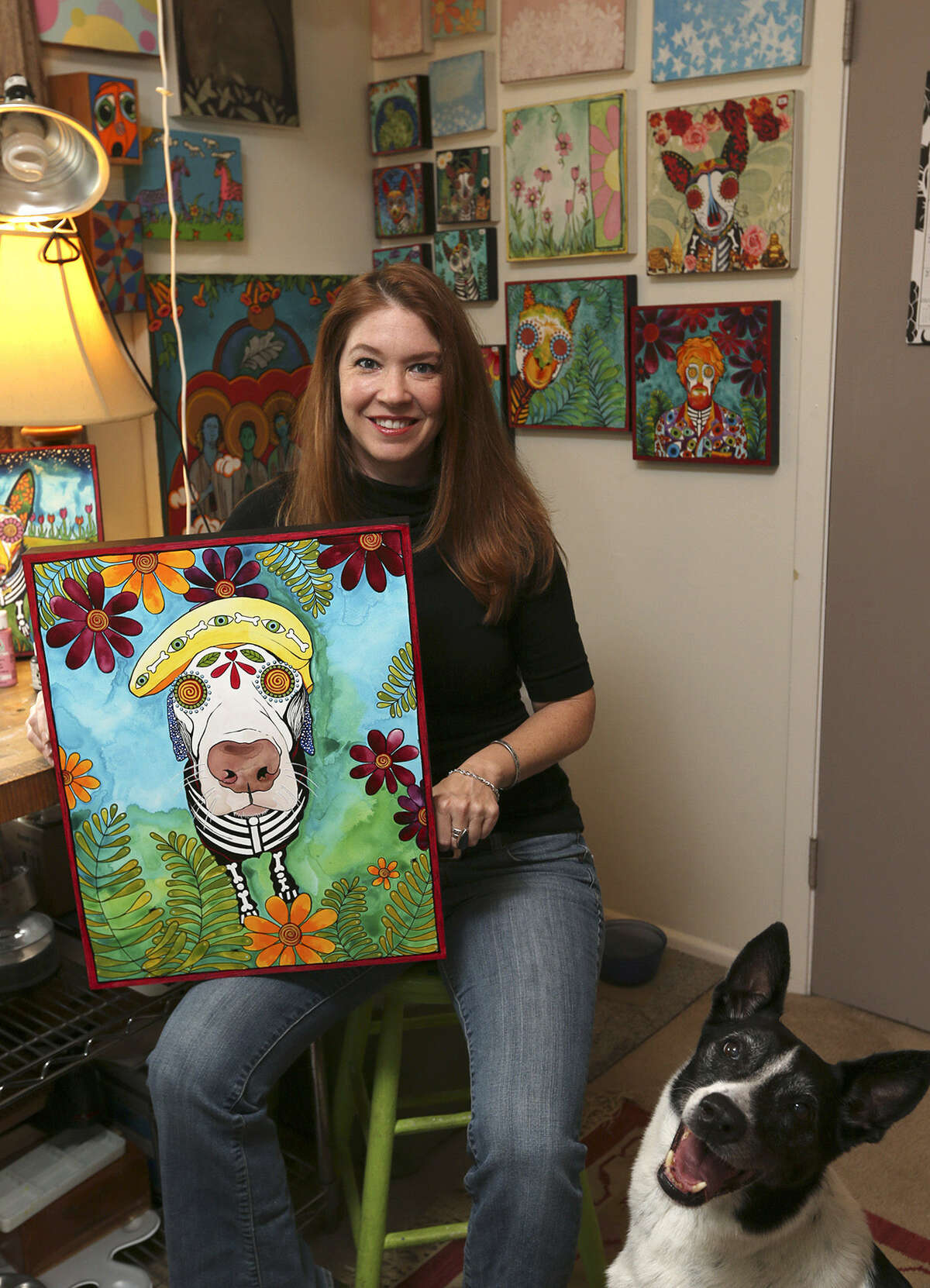 Artist Robin Arthur works out of her home studio in Alamo Heights.