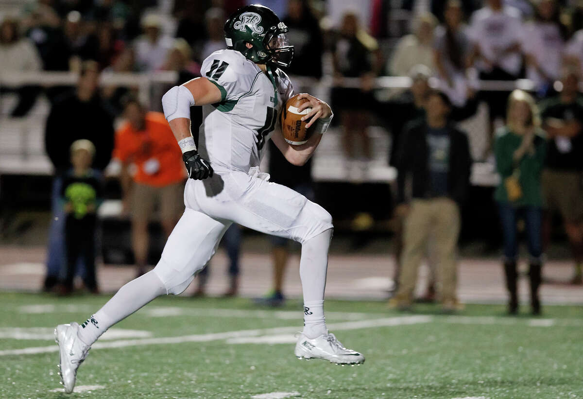 Reagan's Ty Summers sprints towards his seventh touchdown of the night during the second half of their game at Comalander Stadium on Friday, Nov. 1, 2013. Reagan beat the Chargers 49-35. MARVIN PFEIFFER/ mpfeiffer@express-news.net