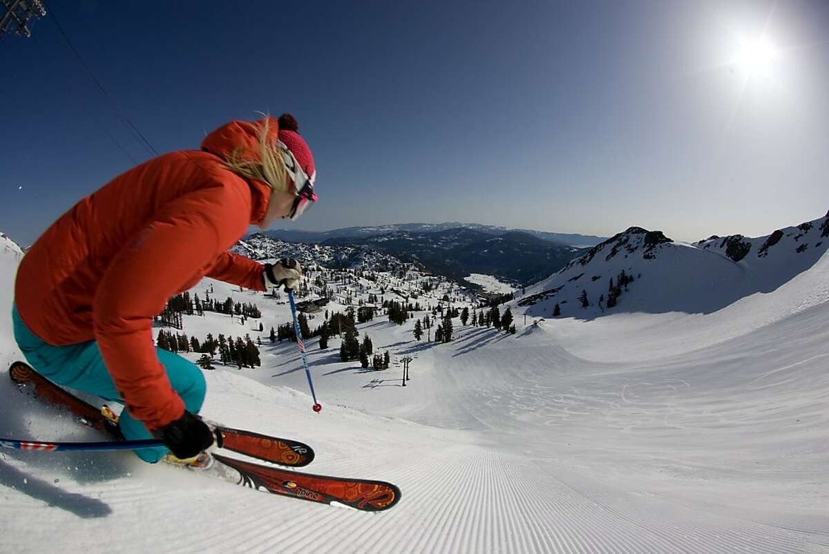 Skiing at Squaw Valley in Tahoe.