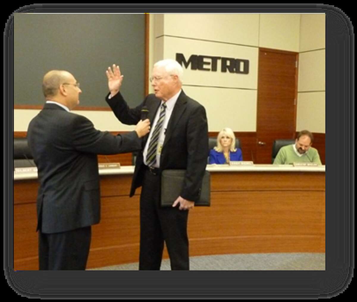 Jim Robinson was sworn in as a board member of Metropolitan Transit Authority of Harris County during its Oct. 28 meeting.