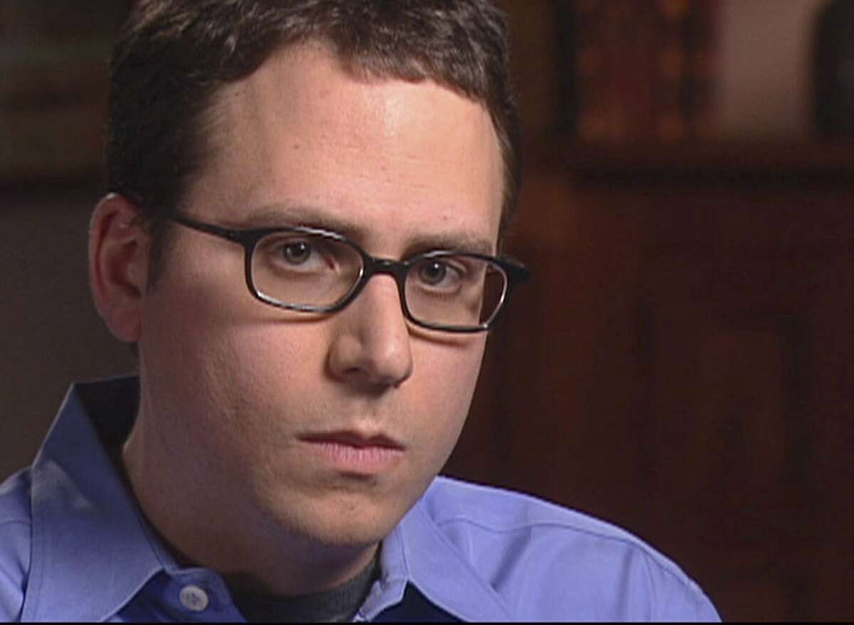 FILE - This May 7, 2003 file video frame grab released by CBS' "60 Minutes" shows Stephen Glass, former writer for The New Republic in New York. The California Supreme Court is set to consider on Wednesday, Nov. 6, 2013, whether to grant a law license to Glass, who left the journalism profession after he was caught fabricating magazine articles. (AP Photo/CBS News, file)