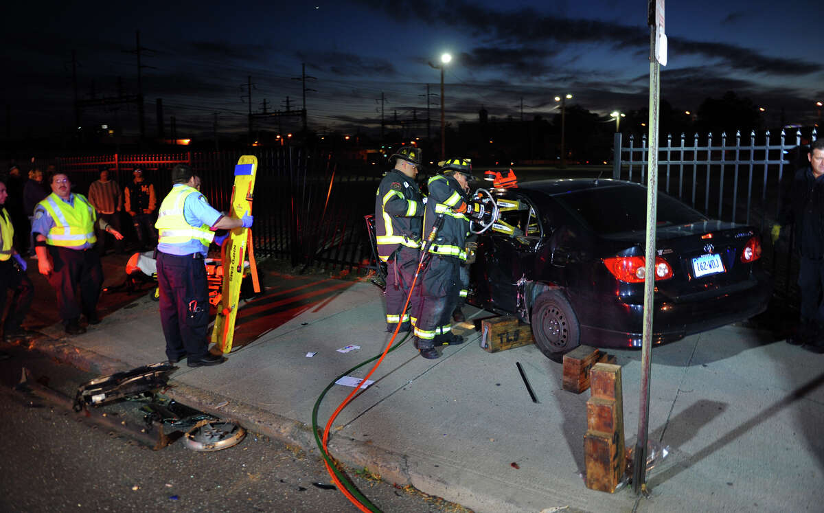 Jaws Of Life Used To Free Man After Crash With City Bus