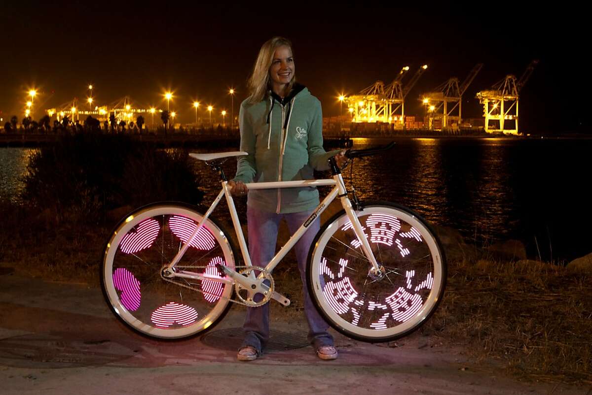 Night bicycle rider