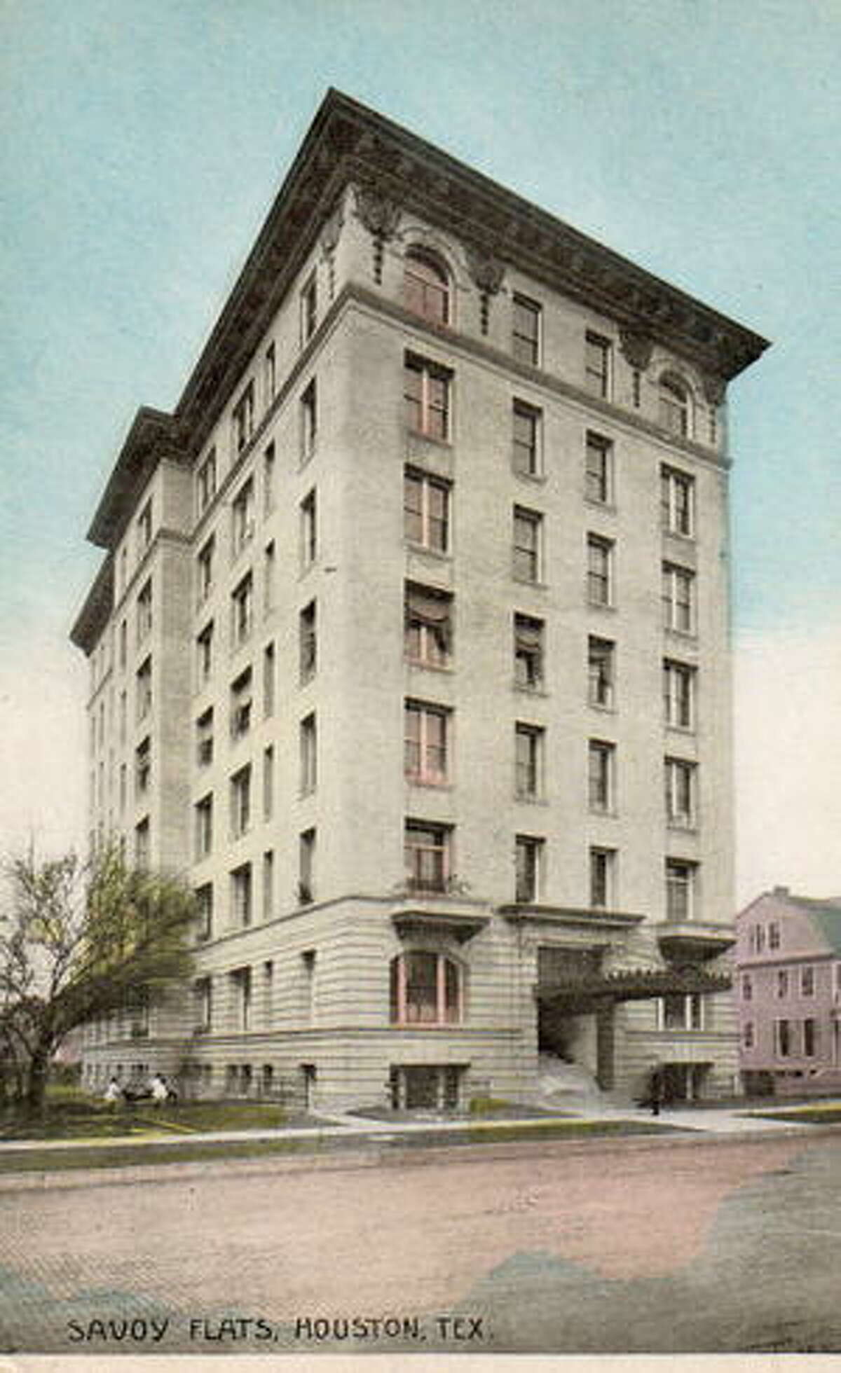 The Savoy Hotel was a 103-year-old building at Main and Pease that was demolished in 2009. It was the first high-rise apartment building in Houston.