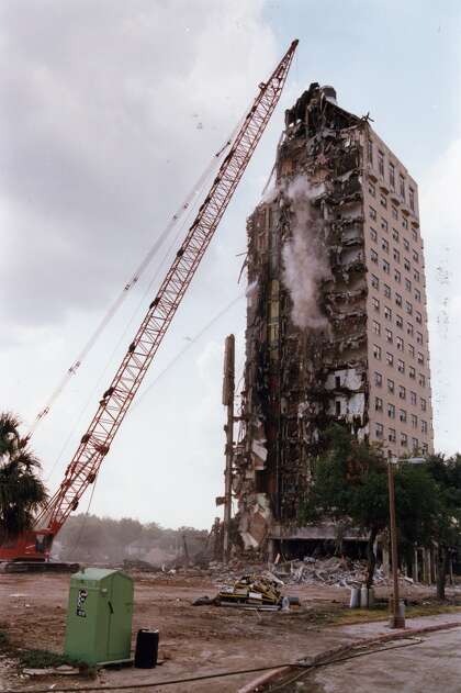 The Shamrock Hotel, demolished in 1987.