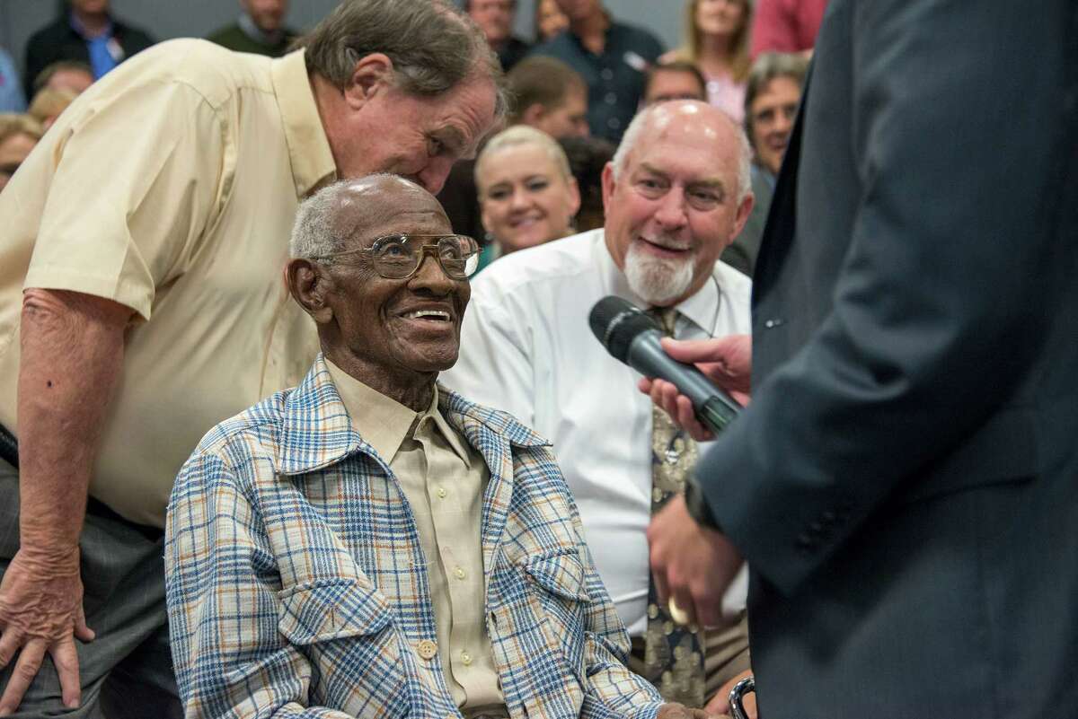 Bastrop County native Richard Overton served in the Army during World War II in the South Pacific. Now 107, he still drives and walks without a cane, and says the key to his longevity was "staying out of trouble."