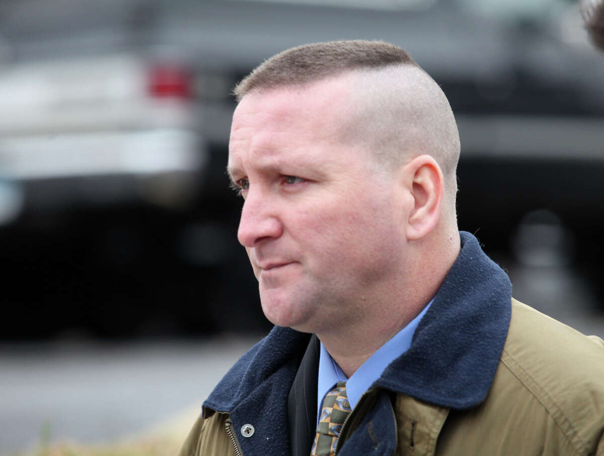 Former Connecticut State Police Trooper Aaron "AJ" Huntsman turned down a plea bargain on Tuesday, Nov. 12, 2013 and instead told Superior Court Judge Richard Arnold he wanted a trial.